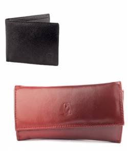 Black Men's Wallet + Brown Women's Wallet